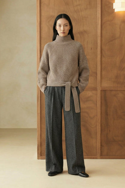 Humility MELARA Greige Tie Detail Jumper