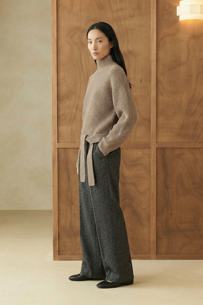 Humility MELARA Greige Tie Detail Jumper