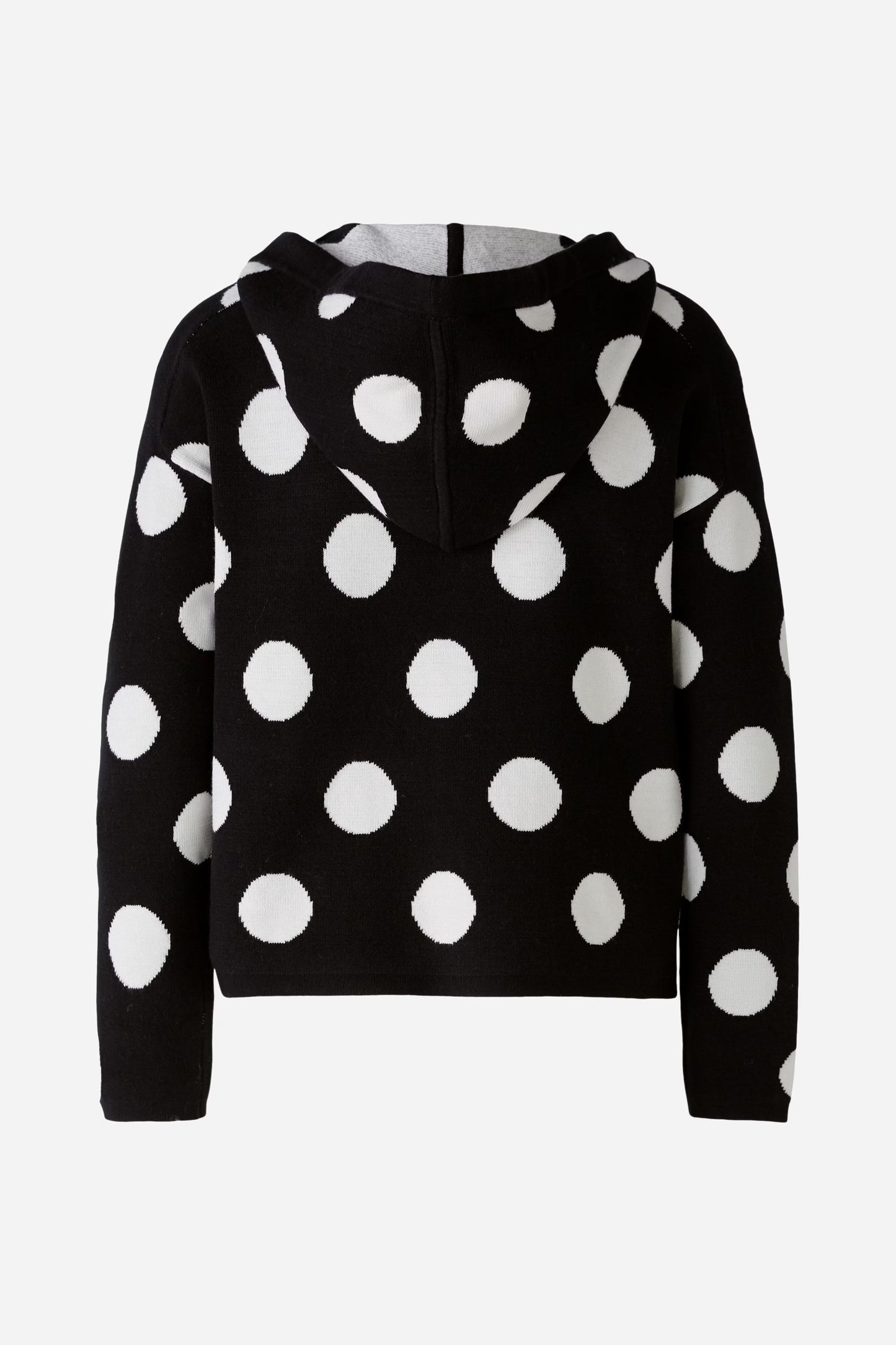 Oui Black & White Spot Cosy Hoodie